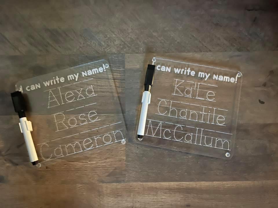 Dry Erase Name Tracing Board