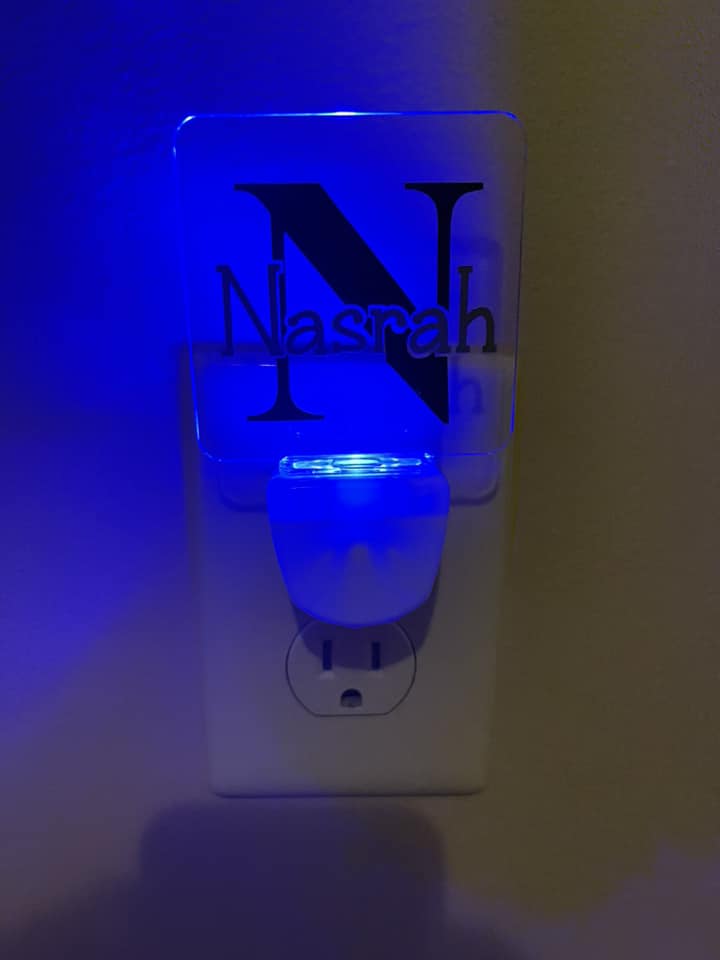 Night Light with Name and Initial