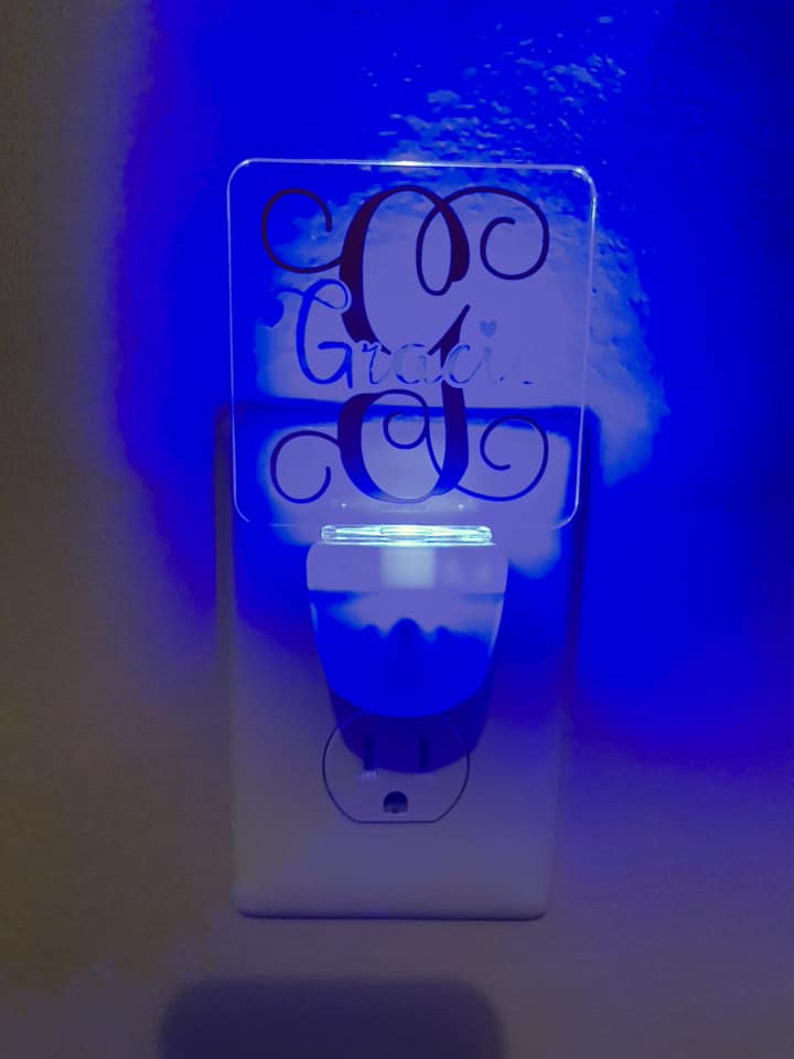 Night Light with Name and Initial