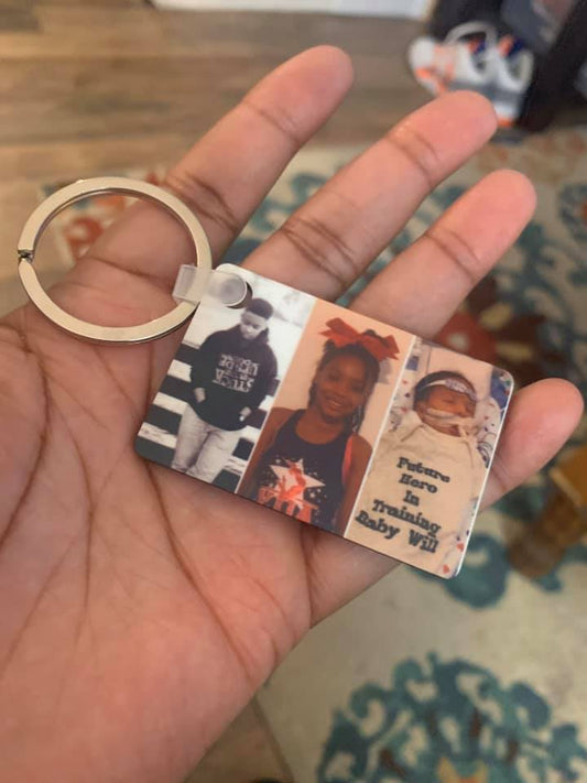 Double Sided Photo Keychain