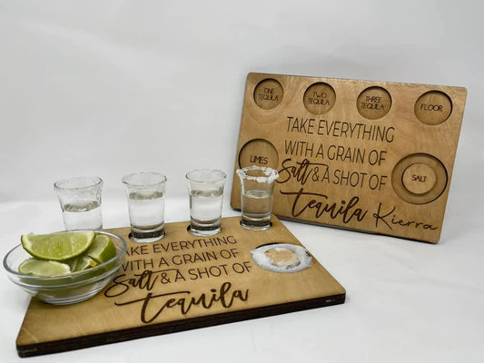 Personalized Tequila Flight Board